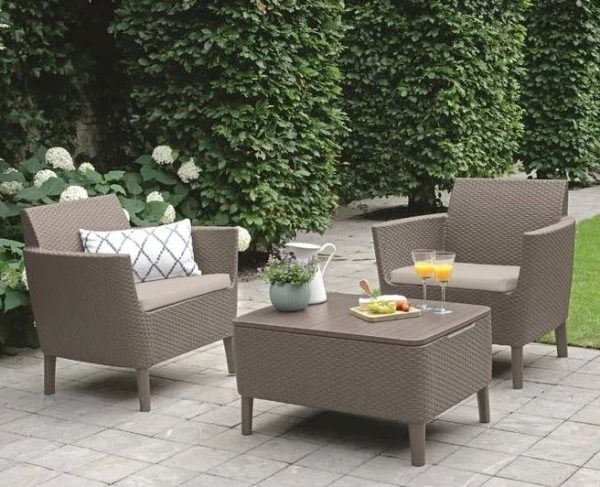 Allibert - Salemo Balcony Sofa Set Cappuccino